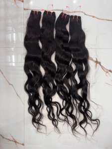 Extensiones de Cabello Humano Indio 100% Natural Sin Procesar de un Solo Donante, Color Natural, Venta al Por Mayor Directo de Fábrica - Product Image 3