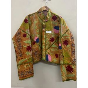 Nueva Chaqueta de Moda Boho para Mujer, Tejida a Mano con Bordado Suzani, Transpirable, 100% Algodón, para Invierno/Otoño, Venta al Por Mayor - Product Image 1
