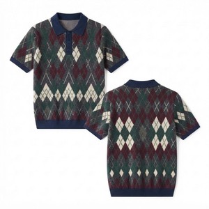 Suéter Polo de Punto para Mujer, Manga Corta, Cuello Camisero, Color Verde Sólido, Algodón, Casual, Transpirable, para Todas las Temporadas, Corte Regular - Product Image 6