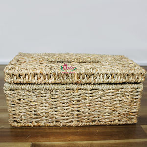 Artex Dong Thap usine boîte à mouchoirs en bambou rotin fait à la main jonc de mer jacinthe d'eau artisanat artisanat Vietnam - Product Image 5