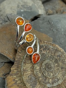 Natural Baltic Amber <b>Silver</b> <b>Ring</b> 925 Sterling <b>Silver</b> <b>Adjustable</b> Handmade <b>Ring</b> <b>Silver</b> Jewelry Amber <b>Ring</b> For Girl's & Women's - Product Image 4