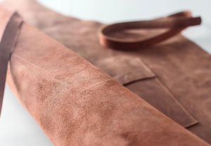 Delantal de Cocina de Cuero de Estilo Vintage, Cómodo y Duradero, con Costuras Reforzadas - Product Image 3