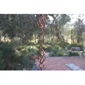 Chaîne de pluie classique de luxe en fer, étanche, intemporelle, en métal, moderne, personnalisable, thermolaquée, solution de drainage extérieure pour jardin - Product Image 6