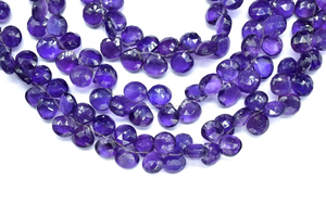 8-9mm amatista Africana facetada en forma de corazón Briolette Beads Stone Beads Collection - Product Image 4