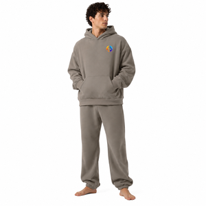 Traje de lana extragrande para hombre con tejido de lana gruesa, forma cómoda y relajada, tacto suave y calor acogedor para uso casual y actividades al aire libre. - Product Image 1