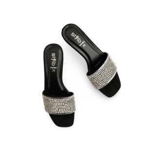 Sandalias de tacón negro FN7960 Slipper - Product Image 1