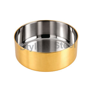 Bol pour animaux de compagnie en acier inoxydable, plateau rond multicolore - Product Image 1