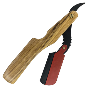 Professional Premium Quality Wooden Handle <b>Straight</b> Edge <b>Razor</b> for Men Stainless Steel Manual Use Barber Shaving <b>Razor</b> - Product Image 2
