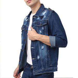 Veste en jean pour homme avec logo personnalisé imprimé, style streetwear décontracté, respirante et confortable, veste d'hiver pour homme - Product Image 1