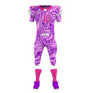 ชุดยูนิฟอร์มอเมริกันฟุตบอลแบบสั่งทำพิเศษ พิมพ์ลายตามต้องการ ชุดกีฬาอเมริกันฟุตบอลสำหรับทีม ระบายอากาศได้ดี เสื้อและกางเกงอเมริกันฟุตบอล - Product Image 2