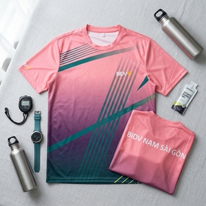 เสื้อปิ๊กเกิลบอล BIDV พิมพ์ลายแบบซับลิเมชั่น ระบายความชื้นได้ดี เสื้อผ้ากีฬาโพลีเอสเตอร์แขนสั้นสำหรับทุกเพศ - Product Image 1