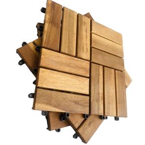 Dalles de terrasse en bois d'acacia pour l'extérieur, emboîtables, imperméables - Product Image 2