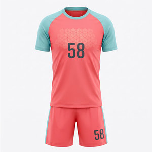 ชุดยูนิฟอร์มฟุตบอลแบบกำหนดเองสำหรับผู้ชาย เสื้อฟุตบอลน้ำหนักเบาและกางเกงขาสั้นพร้อมผ้าดีไซน์ทันสมัยและทรงสวมใส่สบายสำหรับนักกีฬา - Product Image 1