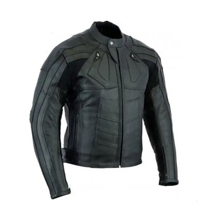 Chaqueta de Cuero Sintético PU Negra para Hombre, Estilo Urbano, Cuello Redondo, Cierre de Cremallera, Manga Regular, Color Sólido, Resistente al Viento, Forro de Lana, Secado Rápido - Product Image 6