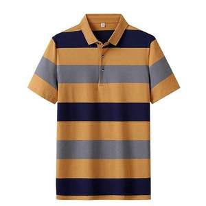 Chemises pour hommes 100% coton, logo brodé, manches courtes, polos unis pour hommes, tailles grandes, prix raisonnable - Product Image 2