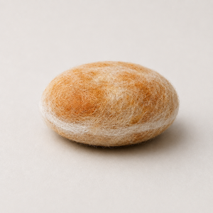Mahaguthi <b>Craft</b> with Conscience Round Felt <b>Wool</b> Orange Ball Bun Decorative Educational Toy for 3-6 Years Unisex - Product Image 4