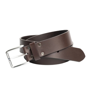 Ceinture décontractée haut de gamme en cuir de vachette pour homme 2026 avec boucle ardillon en alliage, motif uni et design respirant - Product Image 5