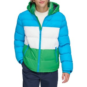 Wholesale Custom OEM Unisex Stand Collar Puffer <b>Jacket</b> Patchwork <b>Waterproof</b> Pocket High Street Style Customized <b>Winter</b> <b>Jacket</b> - Product Image 1