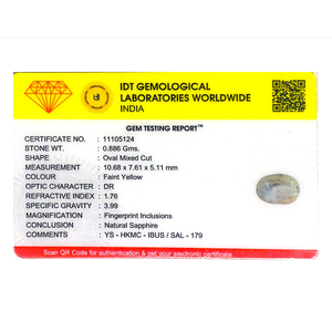 4.43 Carat Oval Cut Paraiba Yellow Sapphire Loose Gemstone for Fine Jewelry - Product Image 4