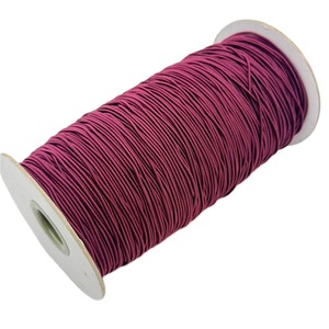 Cordon élastique tressé rouge foncé n°4 de 1,2 mm, 288 yards, 100 % nylon haute ténacité, corde élastique écologique pour textiles de maison et chaussures - Product Image 4