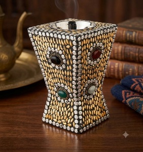 Quemador de Incienso Árabe Decorativo de Resina, Estilo Sándalo, Difusor de Aromaterapia Portátil, Porta Incienso Religioso para el Hogar - Product Image 2