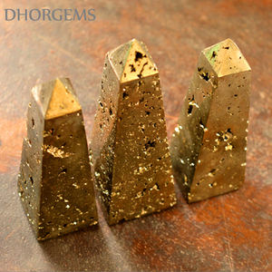 Obélisque en pyrite polie de qualité supérieure, pierre précieuse de cristal pour la guérison et la décoration, pyrite de cuivre à thème amoureux pour la décoration - Product Image 5