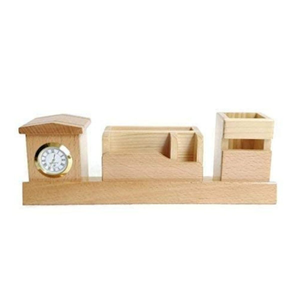 Promotional Acacia Wood Pen/Pencil Holder <b>Watch</b> Desktop Office Container Pen Pencil Holder Stand Best Selling Sale - Product Image 5