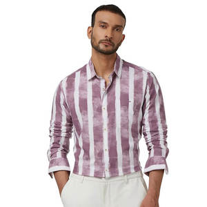 เสื้อเชิ้ตแขนยาวสำหรับผู้ชาย, เสื้อเชิ้ตแฟชั่นลำลองคอปกตั้งพิมพ์ลายเสื้อหลวมกันยับสำหรับวันหยุด - Product Image 2