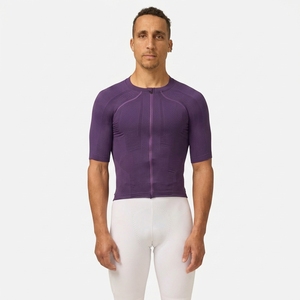 <b>Men's</b> Purple Short <b>Sleeve</b> <b>Cycling</b> <b>Jersey</b> Sweat-Wicking Breathable Quick Dry Seamless Sportswear Top - Product Image 1