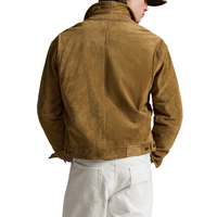 Blouson en daim haut de gamme pour homme, tendance, minimaliste, style Heritage, OEM personnalisé, luxe discret, mode hiver et extérieur