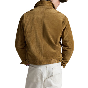 Top Trending Premium <b>Suede</b> <b>Jacket</b> Men Minimal Heritage Blouson OEM Custom Quiet Luxury Winter Fashion Outerwear Reinforced - Product Image 2