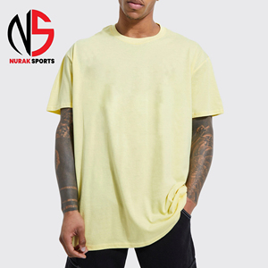 Nouveau T-shirt Homme Oversize Personnalisé Hip Hop Respirant Séchage Rapide 100% Coton Uni Logo Personnalisé 220g Fabriqué à NURAK 2026 - Product Image 1
