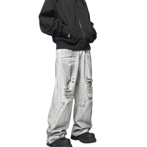 Jeans Nouveauté Printemps Vente Directe Usine Coupe Droite Ample Couleur Unie Décontracté Respirant Séchage Rapide Imperméable Écologique - Product Image 3