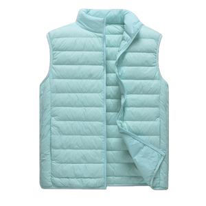 Personnalisé Hiver Plain Puffer Jackets Woven Bomber Vest Winter Clothes Loose Men's Warm Stuff Down Sleeveless Jacket for Men - Product Image 1