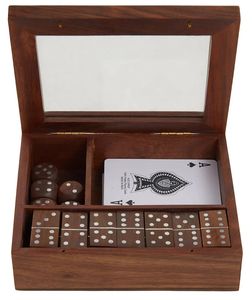 Eco Friendly Wooden <b>Dice</b> And Dominoes Game <b>Set</b> Reusable Wooden Tabletop Activity For Home And Travel - Product Image 6