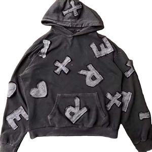 Sudadera con Capucha Personalizada para Hombre, Invierno, 400 GSM, Algodón Grueso, Bordado Chenille, con Parche de Aplique Sintético y Tela de Felpa - Product Image 1