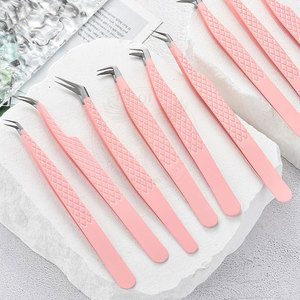 Pinzas para Pestañas de Acero Inoxidable de Primera Calidad, Duraderas, con Punta Dentada, Herramienta de Belleza, para Estilizar Pestañas, Uso Diario Personal y en Salón, QORVEX - Product Image 2