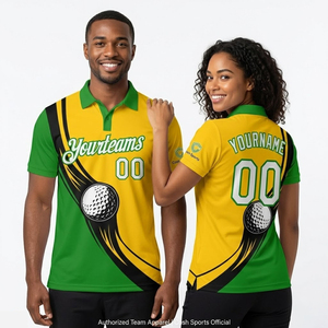 Chemises de golf pour hommes/femmes de haute qualité avec logo personnalisé OEM, polos de golf sublimés, t-shirt de sport à manches courtes - Product Image 6