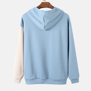 เสื้อฮู้ดผู้ชายสีฟ้าอ่อน แขนเสื้อแบบแร็กแลน ทรงโอเวอร์ไซส์ สีพื้น ผ้าถักนิตติ้ง คอตตอน สวมใส่สบายๆ สำหรับฤดูใบไม้ร่วง จาก Relevo Industries - Product Image 1