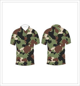 เสื้อโปโลลายพรางวู้ดแลนด์สำหรับผู้ชาย แขนสั้น พิมพ์ลายลำลอง เสื้อยืดกอล์ฟฤดูร้อน - Product Image 6