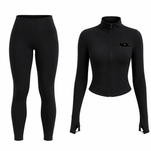 Conjunto de Pantalones de Yoga sin Costuras Personalizados para Mujer, Conjunto Deportivo y de Fitness con Bloques de Color, Chaleco para Correr, Leggings de Cintura Alta con Forma de Durazno - Product Image 3