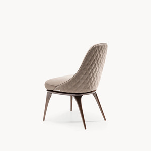 Modern <b>Upholstered</b> Dining <b>Chair</b> Quilted Padded Side <b>Chair</b> Wooden Legs for Dining Room Hotel Villa - Product Image 2