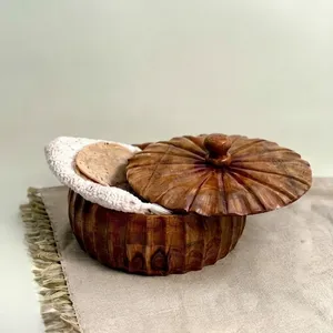 Trending Acacia Wood Stock <b>Pot</b> With Lid Traditional Chinese Design Heat Resistant Round Container - Product Image 4