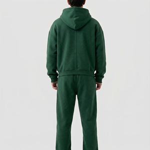 AARON GARMENTS OEM Ensemble décontracté 2 pièces : Sweat à capuche zippé et pantalon de survêtement ample, style Hip Hop, tenue de sport sur mesure - Product Image 6