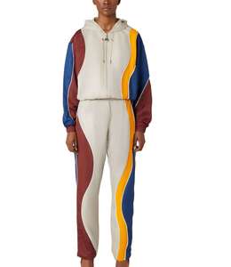 <b>Men</b>’s Custom Multicolor Windbreaker Shorts Set <b>Lightweight</b> Hooded <b>Jacket</b> Color Block Athletic Outdoor Sportswear Casual - Product Image 1