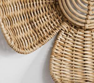 Modern Organic Rattan Decorate Kid Flower Set <b>Hand</b> Woven Wall Art Nursery Decor <b>Ornament</b> Sustainable Children - Product Image 4