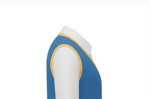 Uniforme Escolar, Chaleco con Cuello en V, Suéter Azul y Amarillo - Product Image 2