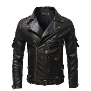 Veste en cuir isolée pour homme, coupe-vent et thermique, style urbain, fermeture éclair, vente en gros, fabricant - Product Image 1