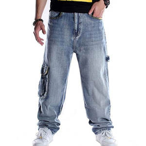 Pantalones Vaqueros Anchos y Holgados para Moda Urbana Moderna, Pantalones Vaqueros Clásicos Holgados con Detalle de Costuras Resistentes - Product Image 1