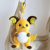 Porte-clés en peluche Pokemon Raichu, jouet mascotte sous licence, 10 cm